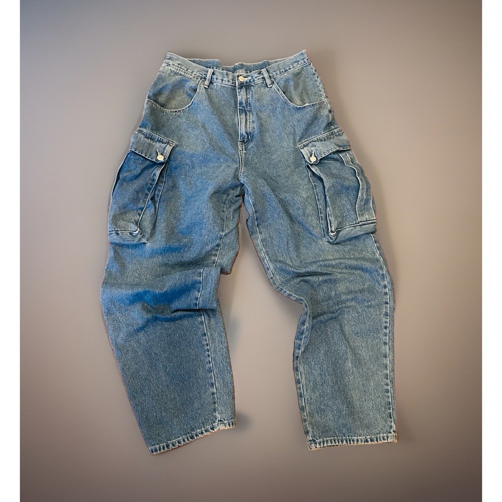 Vtg JORDACHE Mens Carpenter Jeans Baggy Streetwear 36 x measured 30" Workwear